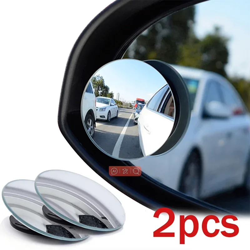 Blind Spot Mirror 1Pair Car 360 Degree Adjustable Rearview Convex For Reverse Wide Angle Parking Rimless Mirrors