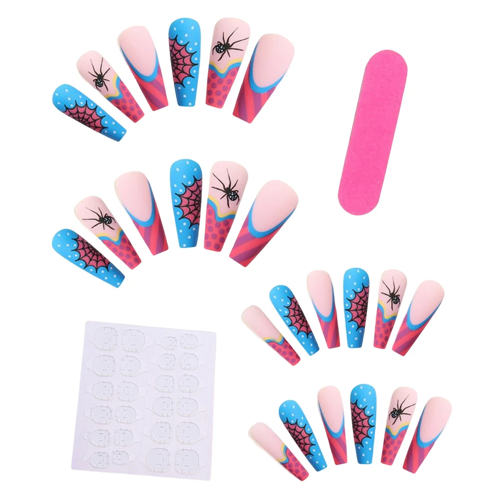 

Halloween French Press on Nail No Fading Nail with Adhesive Tabs Easy to Wear Perfect for Holiday Decoration