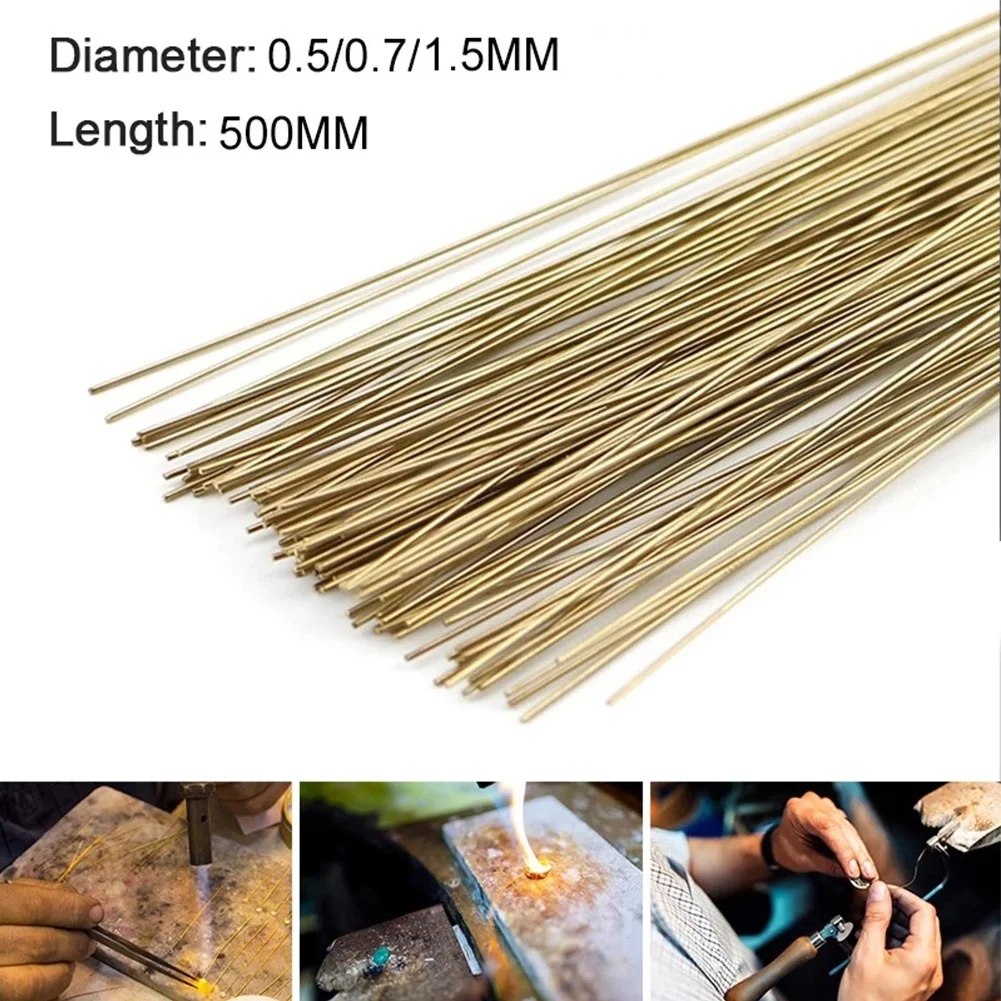 Soldering Wire Soldering Tin Wire Soldering Rods Welding Wires 5pcs 1.64ft Silver Welding Rods Soldering Wire Jewelry Earring Repair 0.5/0.7/1.5mm