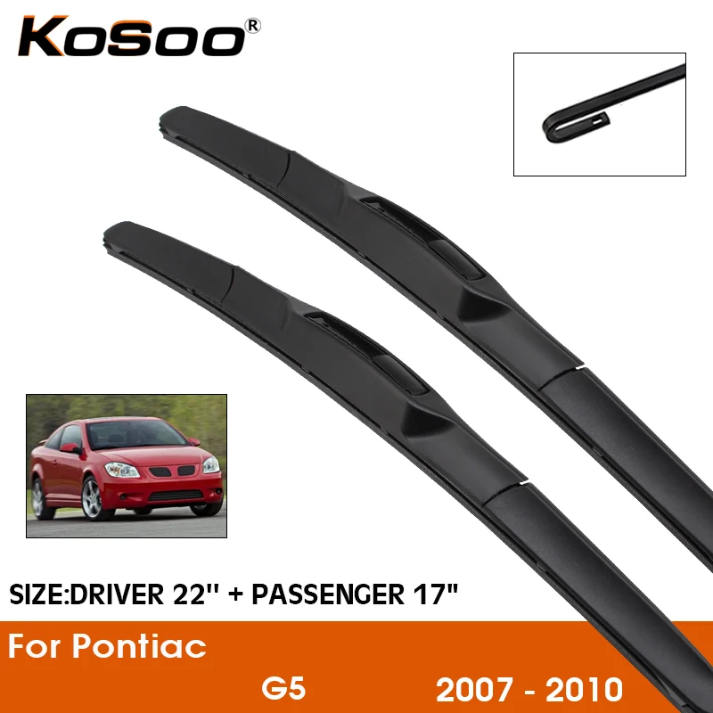 

Car Wiper Blade For Pontiac G5 2007-2010 Windshield Rubber Silicon Refill Front Window Wiper 22"+17" LHD RHD Auto Accessories