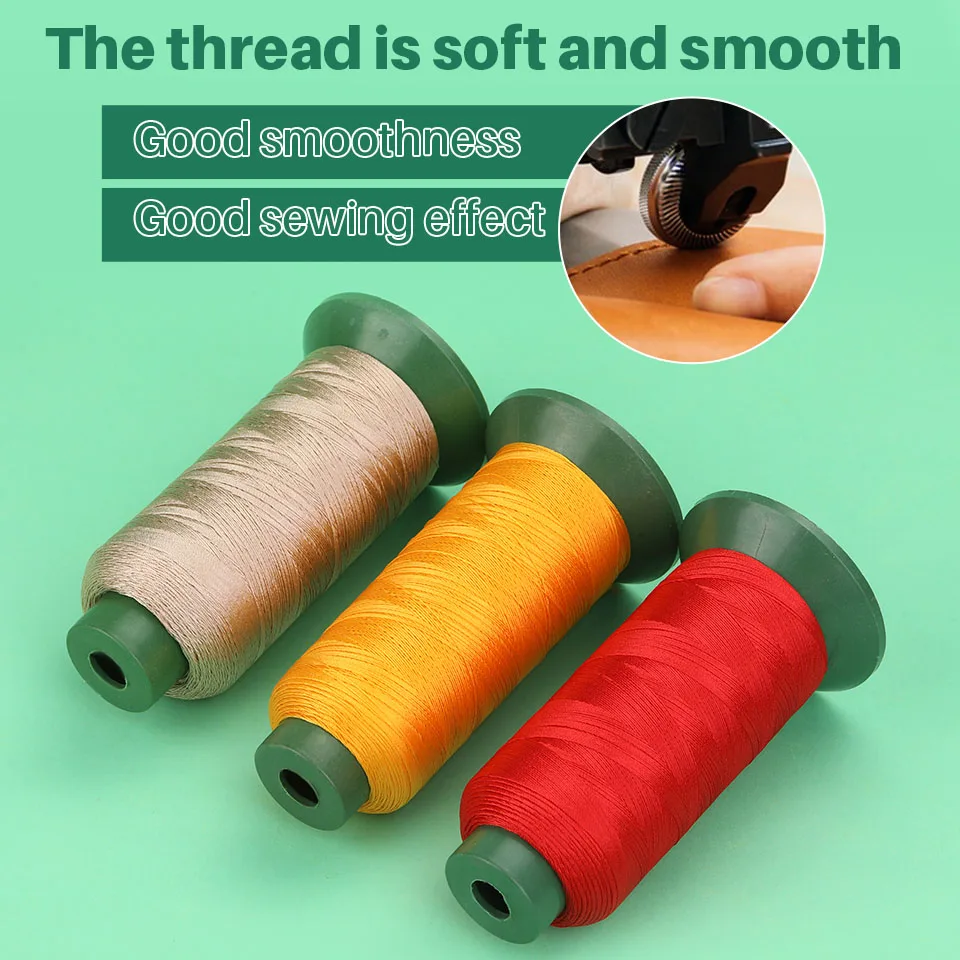 2000 Yards 210D Sewing Machine Thread Large Roll Handmade Nylon Rope High-strength Silk Light Silk Cords for Sofa Leather Jeans