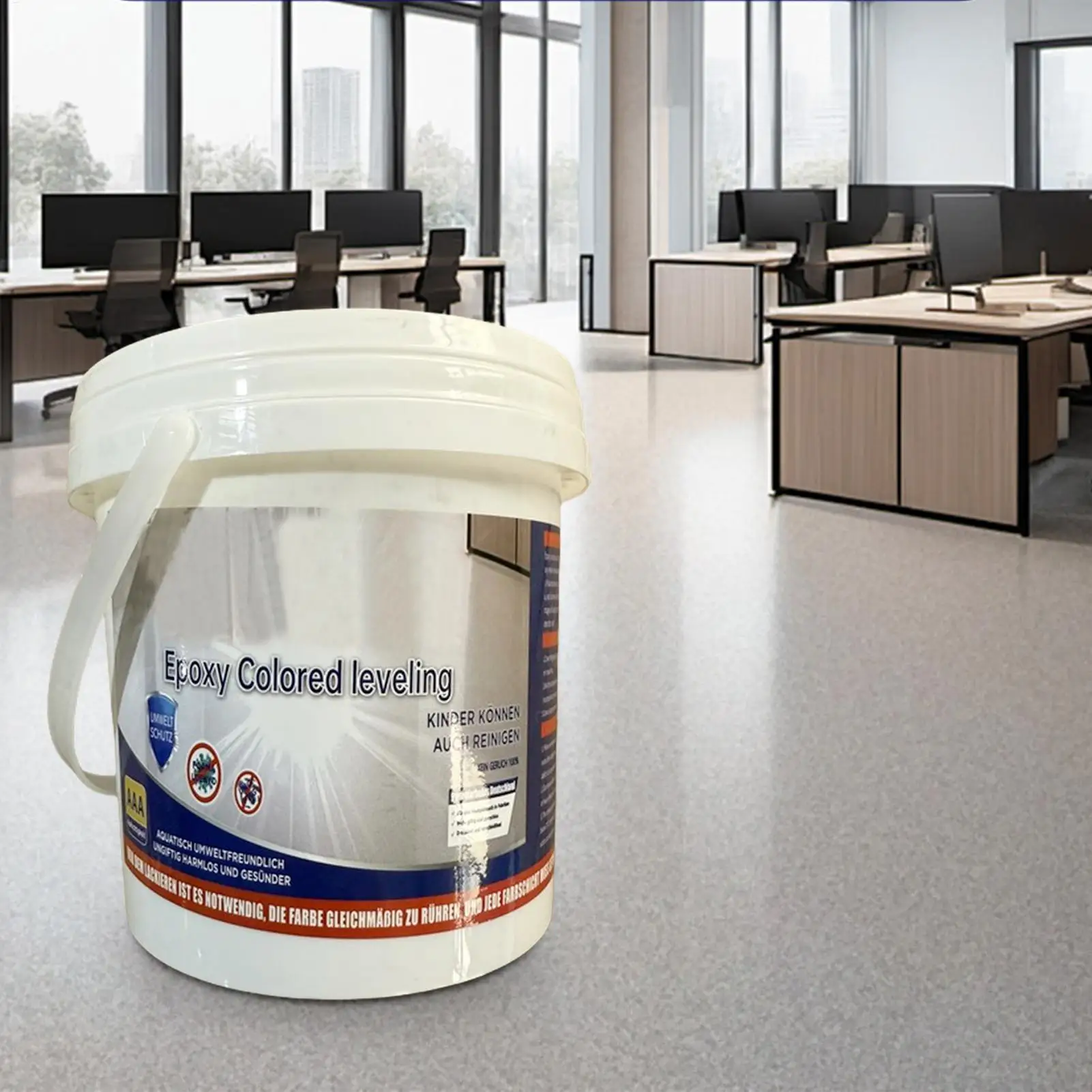 High Gloss Marble Effect Epoxy Floor Coating Marble Garage Paint Waterproof Floor Paint No Pungent workshop cement floor paint