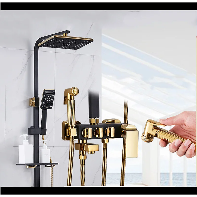 Bathroom Shower System Pressurized Shower Head Bathroom Luxury Shower Faucet Set