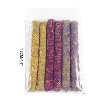 Bâtons à mâcher en forme de lapin, 6 pièces/ensemble, mélange de fleurs naturelles, jouets à mâcher, friandises pour lapin, chinchilla, overd'inde, hamster, collations molaires 6