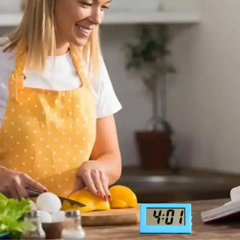 LCD Digital Clock Mini Desktop Clock for Bedroom Student Exam