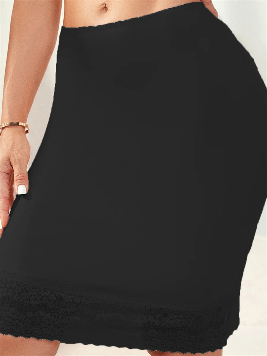 Women s Elegant Lace Trimmed Half Slip Underskirt with Mid Waist Design - Perfect for Layering Under Dresses Skirts and