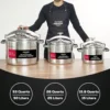 Extra Large 53 Quart / 50 Liter Professional Pressure Cooker Heavy-Duty Aluminum Construction with Multiple Safety Systems 6