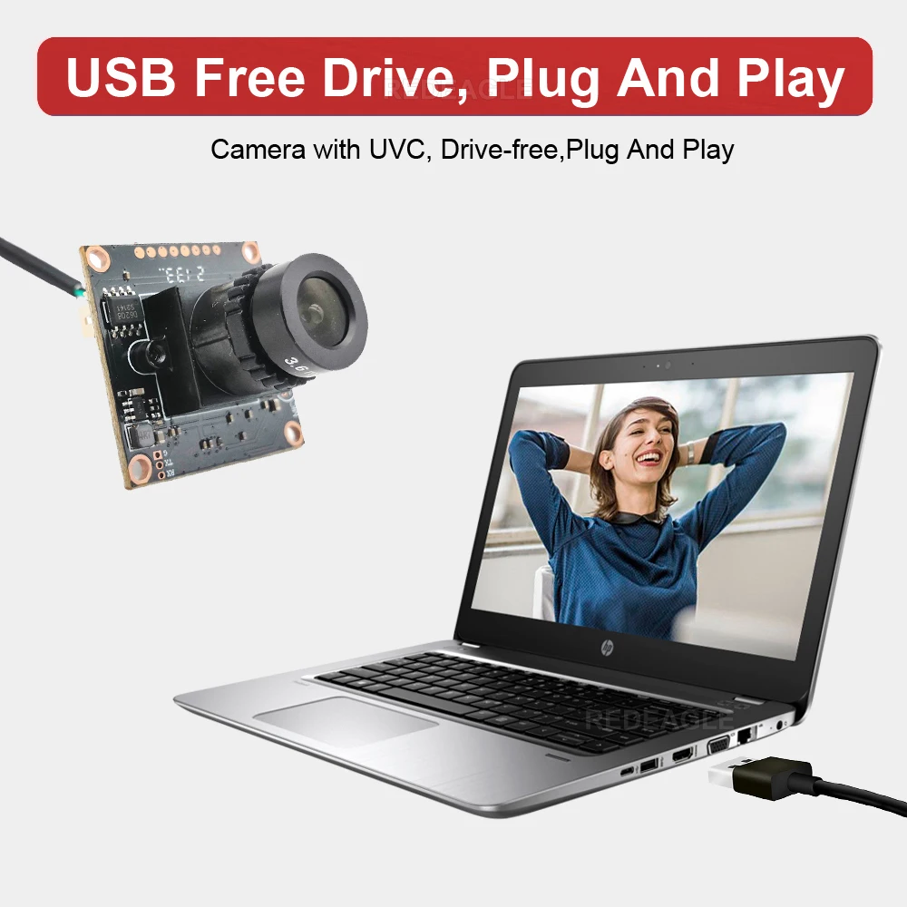 Модуль компьютерной камеры 6 мм 2K USB, 4 МП, 30fps, 2560x1440 MJPEG YUY2