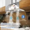 Tieasy 30 inch 600CFM Insert Mount Under Cabinet Stainless Steel Touch Control Range Hood USGB1370TC 1