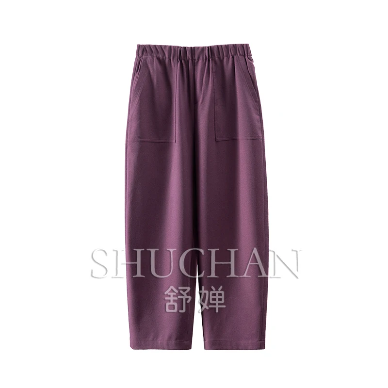 

Harem Pants new 2024 summer loose POLYESTER SPANDEX Linen streetwear women pantalones mujer