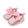 Toddler Prewalker For Baby Girl Mary Jane Shoe Flats Newborn Non-slip Soft Soles with Bows Infant Walking Toddler First Walkers 5