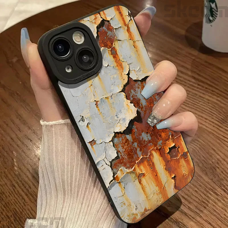 Retro Industrial Rusty Style Silicone Phone Case Cover