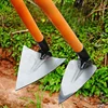 Manganese Steel Triangular Pointed Pickaxe Pull Hoe for Fertilization Ridging Furrowing Wooden Handle Pointed Hoe 1