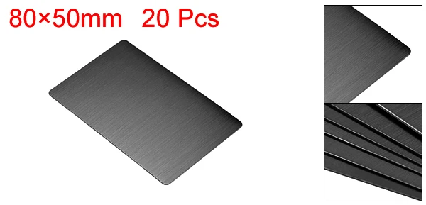 10 Stück Edelstahl Blanko-Karten 100x60mm - Für Gravur Und Laserdruck