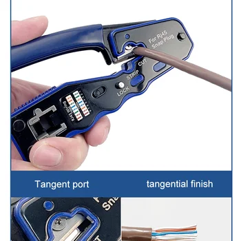 RJ45 UTP Crimper Network Tools Ethernet Cable Stripper Through-hole ...