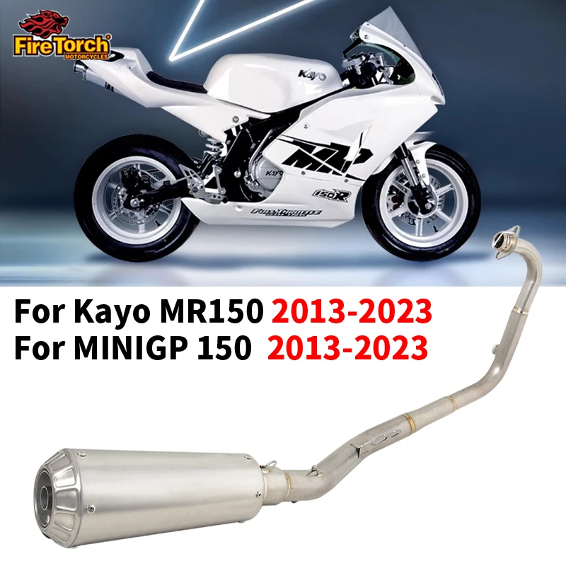 

Slip On For Kayo MR150 For MINIGP 150 2013 - 2023 Titanium alloy Full System Sports Exhaust for Motorcycle Muffler Espace Moto