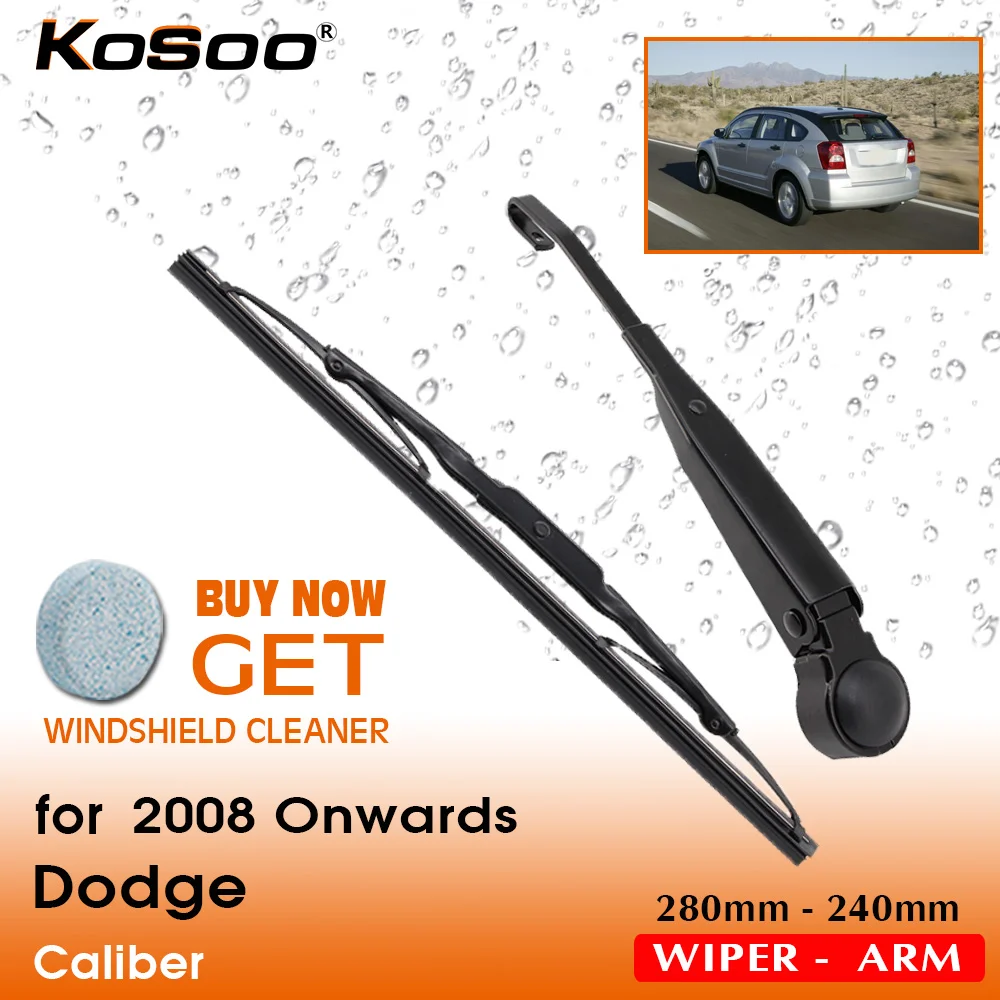 

KOSOO Auto Rear Window Windshield Wiper Blades Arm Car Wiper Blade For Dodge Caliber,280mm 2008 Onwards,Car Accessories Styling