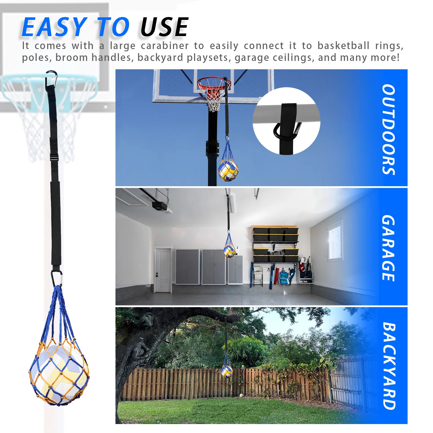 Adjustable Volleyball Spike Trainer-Enhance Your Serving, Jumping, Arm Speed, and Spiking Power with This Effective Volleyball