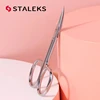 STALEKS Stainless Steel SC-11-1 Dead Skin Scissors Russian Manicure Pre-treatment Bending Eyebrow Scissors Care To Remove Barbs 2