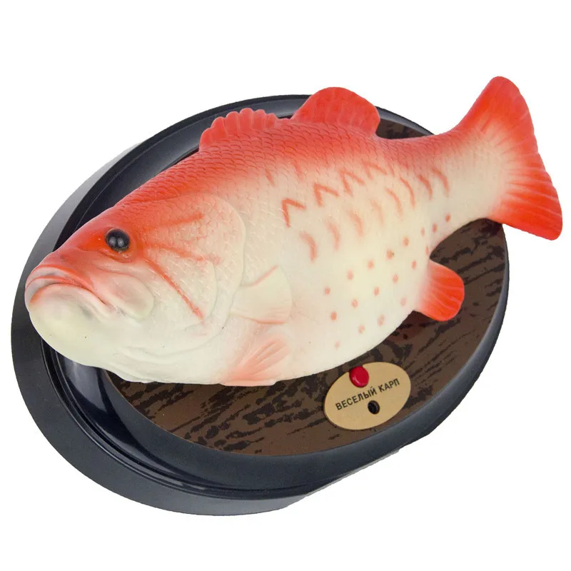 Electronic Singing Plastic Fish Big Mouth Bass Robot Simulation Fishes Novelty Spoof Halloween Decorating Play