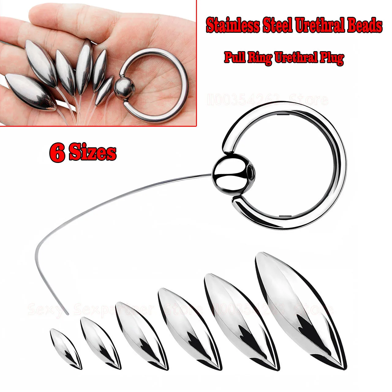 Stainless Steel Urethral Dilator Penis Plug Stimulator Urethral Beads