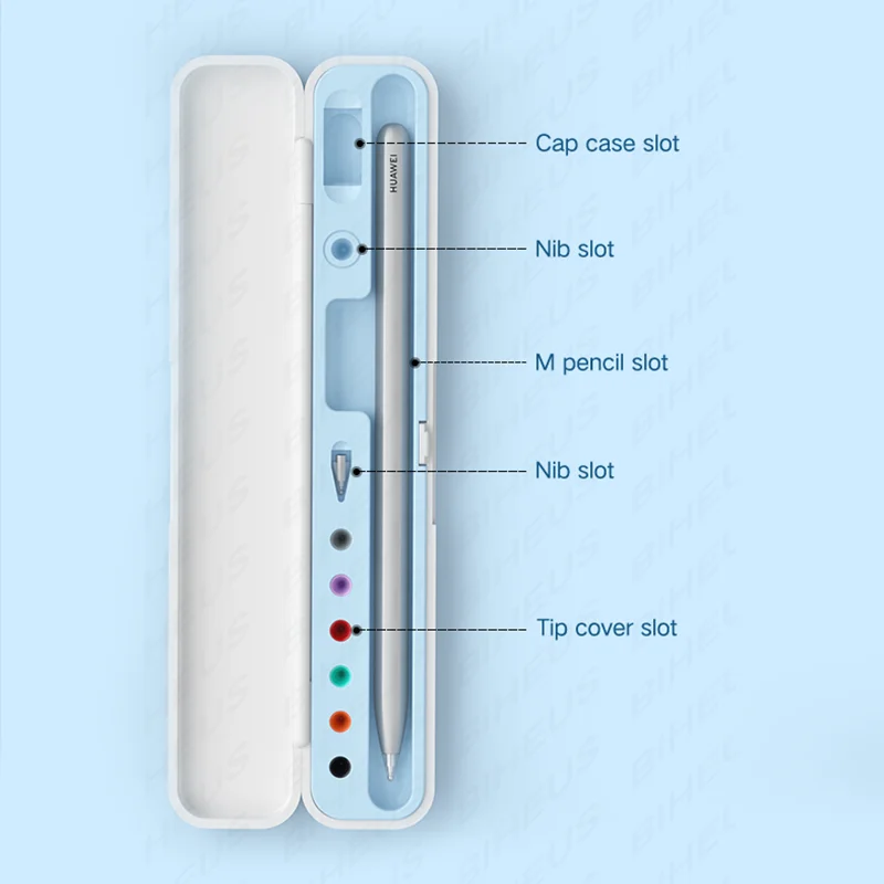 Tablet Stylus Pen Box For Huawei M Pencil 1St 2Nd Generation Smart Magnetic Touch Screen Pens Holder Nib Case Tips Cover Sleeve