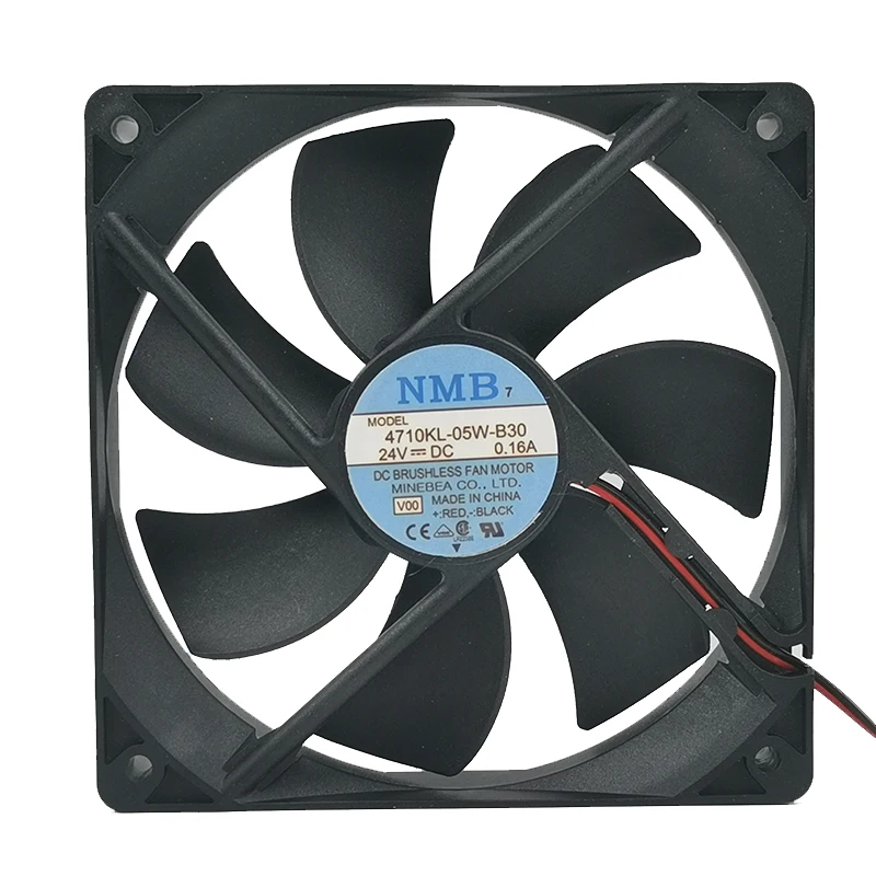 New for 4710KL-05W-B30 24V 0.16A 12025 12cm frequency converter fan for delta afb0724hh 7cm 7025 70x70x25mm 24v 0 22a two wire frequency converter cooling fan