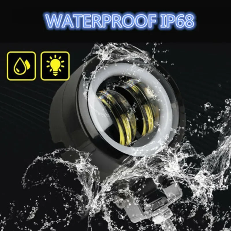 LED Fog Lamp Driving Daytime Off road Led Light Headlight 3'' 20W Motorcycle Halo Lamps For Jeep ATV 12V 24V SUV Worklight Beams