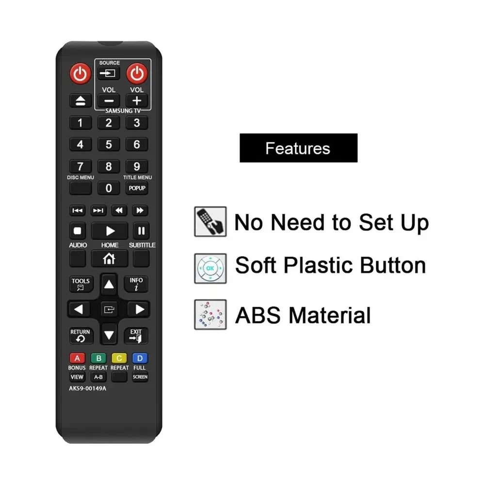 새로운 원격 제어 AK59-00149A AK59-00171A BD-F5100 BD-FM51 BD-FM57C BD-H5100 BD-F5500 BD-JM59 용 삼성 용 DVD BluRay