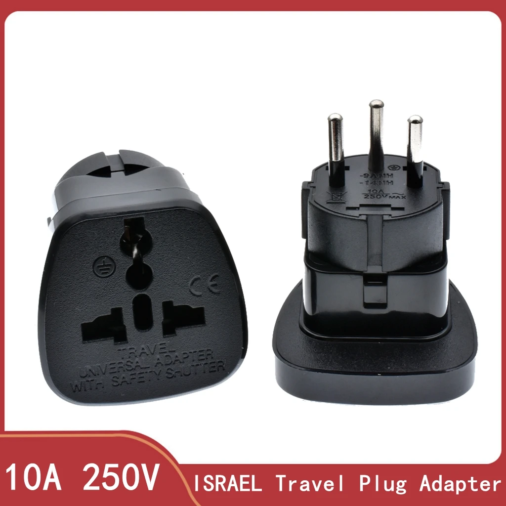 Travel Universal Adapter Safety Shutter Universal Israel Adapter