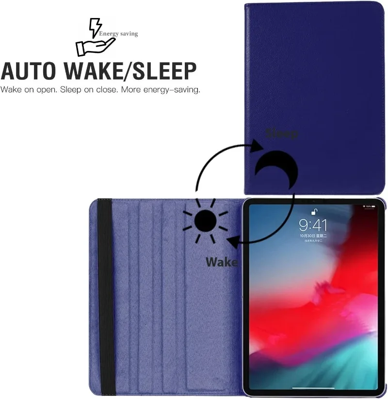 Premium 360 Rotating iPad Stand Cover with Auto Sleep Feature