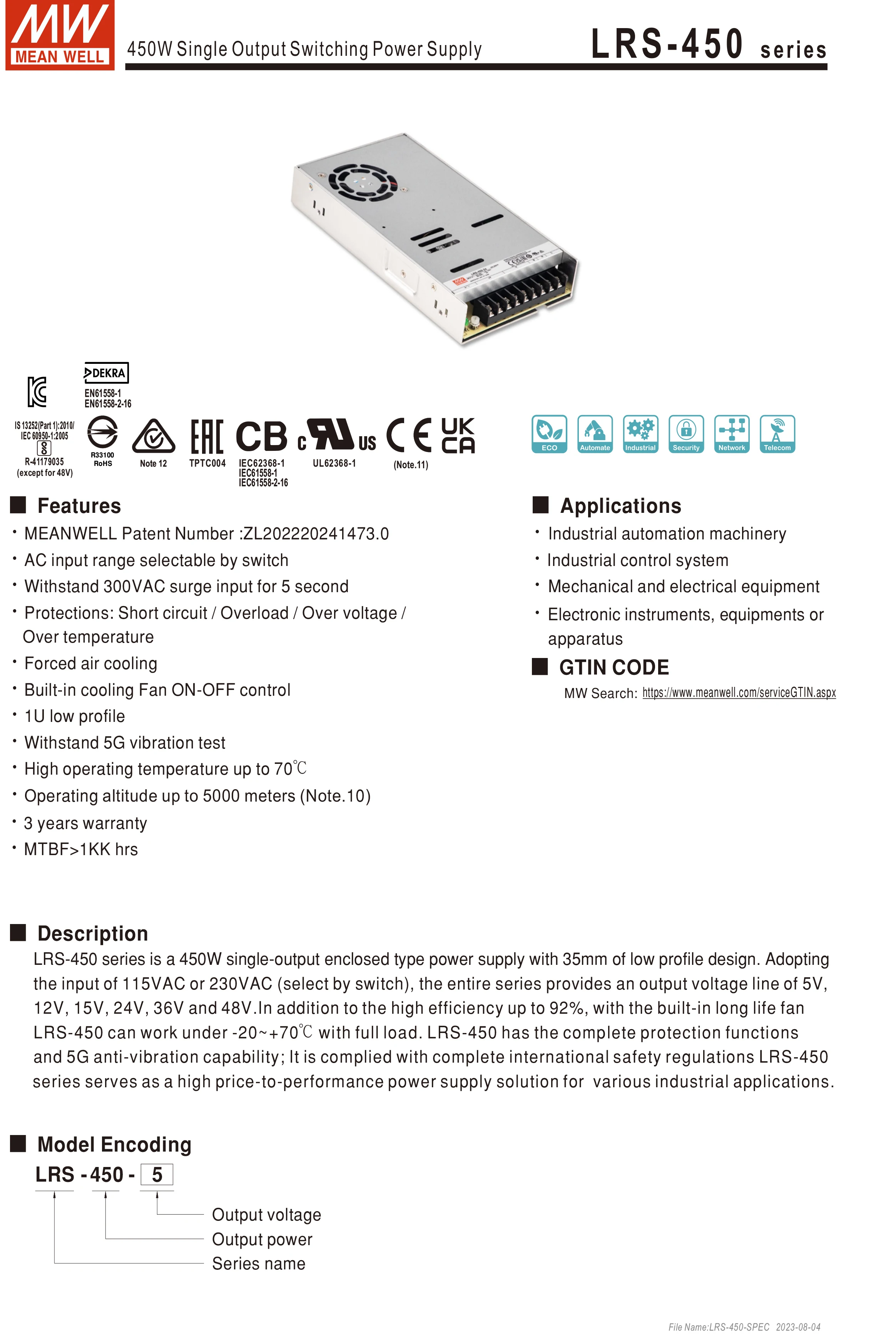 para DC, SMPS, 5V, 12V, 15V, 24V,