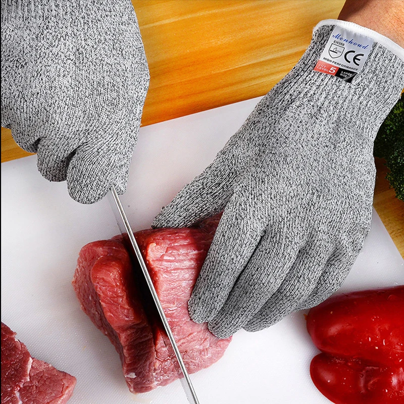 Grade 5 Anti-cutting Gloves Kitchen Slaughtering and Killing Fish Gloves HPPE Open Oysters Food Grade Labor Protection