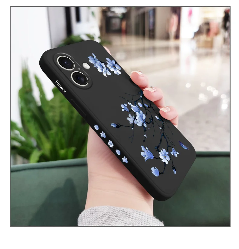 Blooming Orchid Phone Case For iPhone 17 17 Air 16 16e 15 14 13 12 11 Plus Pro Max Mini Silicone Cover