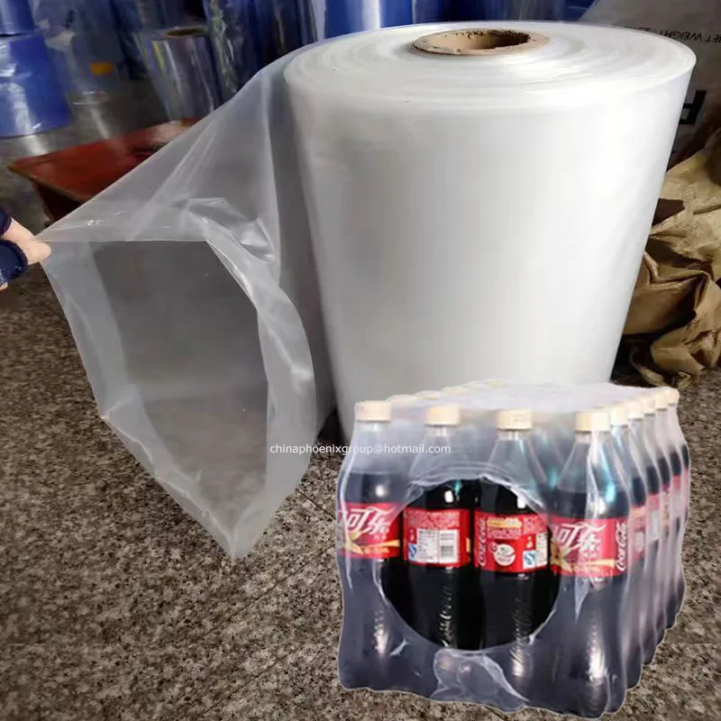 PE Heat Shrink Film Mineral Water Beverage Packaging Film Thickening Tear Resistance Plastic Pack Cylinder Films Shrink Bag Tube