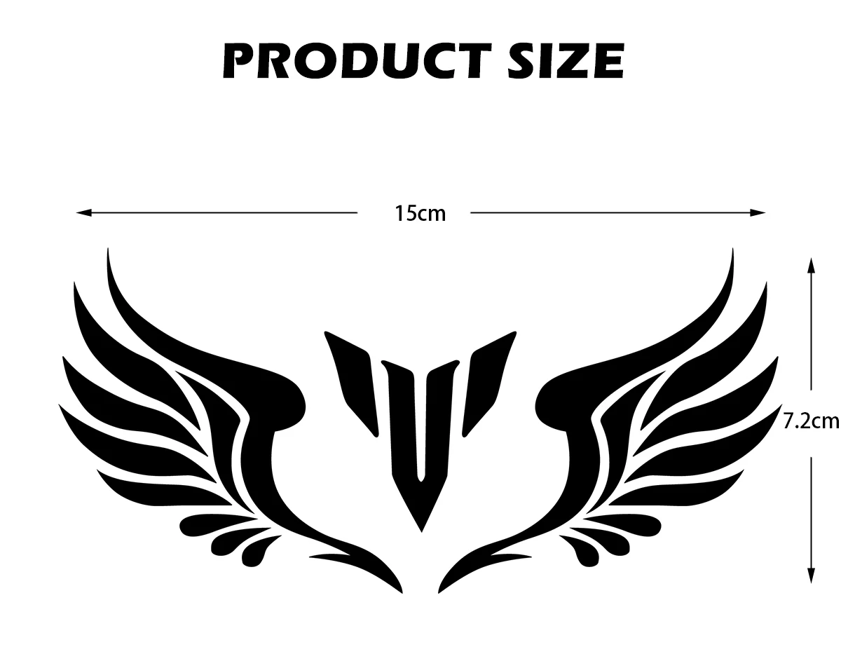 MT wing logo reflective motorcycle sticker decal
