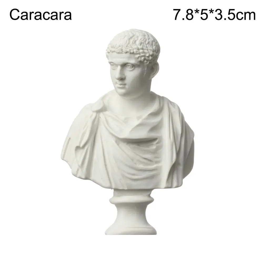Mini Greek Mythology Celebrity Bust Sculpture - Decorative Gypsum Figurine for Drawing and Home Decor