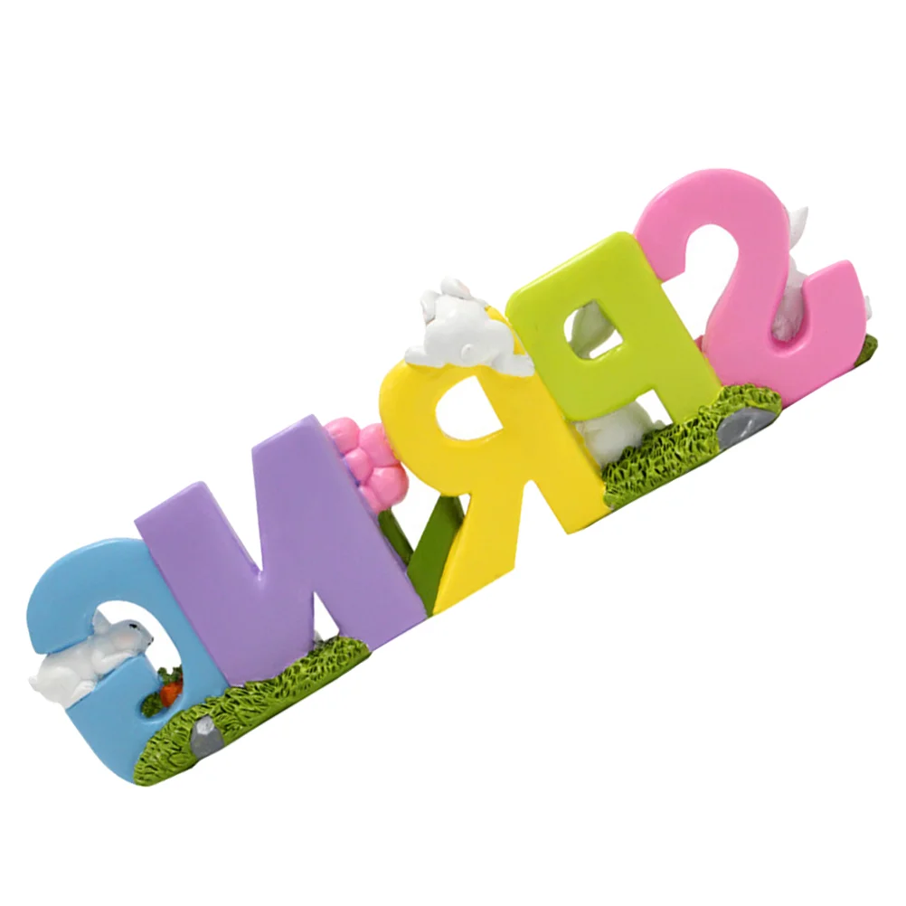

Rabbit Centerpiece Resin Sign Decorative Table Outdoor Decorations Home Animal Ornaments