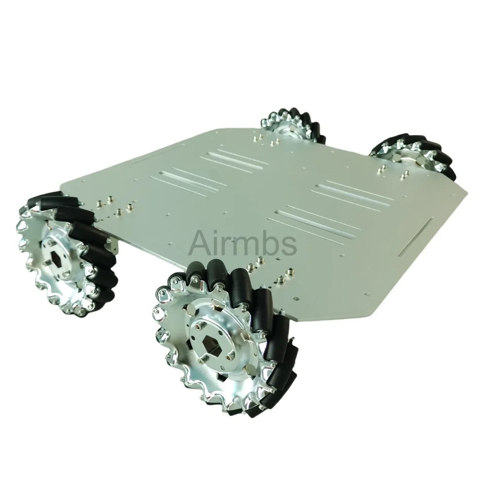PS2 제어 80KG 하중 4WD 메카넘 휠 로봇카 아두이노 메가2560용 DC 24V 엔코더 모터 속도 제어 ROS 플랫폼