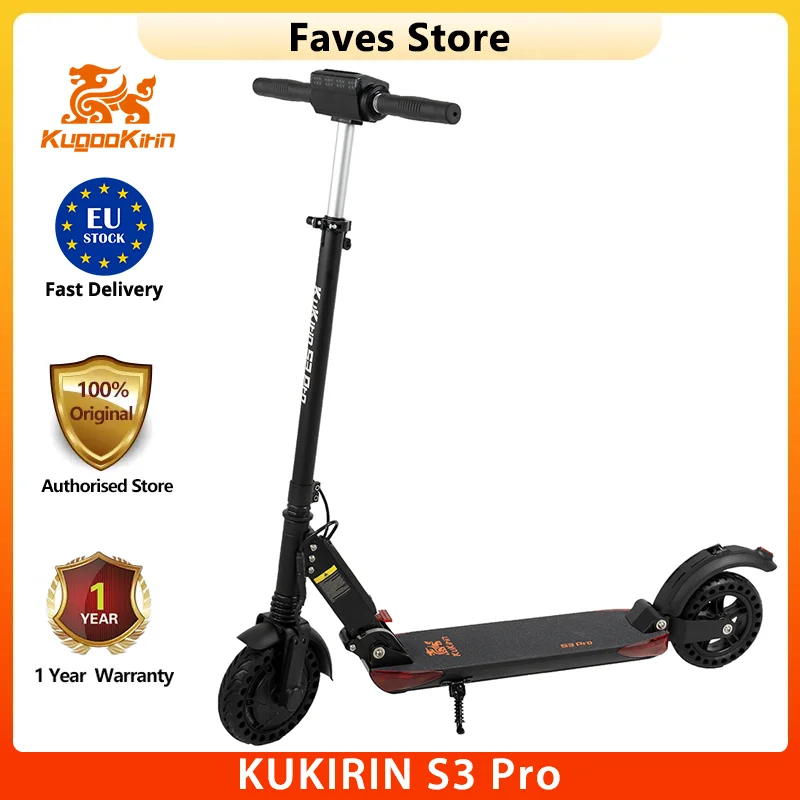 Scooter Elettrico Kukirin S3 Pro, Potenza 270Wh, Velocità Massima 25 Km/H, Batteria 36V 7.5Ah, 30Km Per Carica, Motore Potente 350W