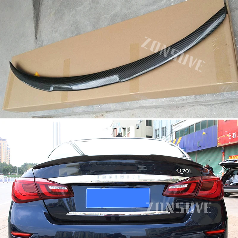 

For Infiniti Q70 Q70L 2015-2019 Year Spoiler Rear Wing M4 Style Carbon Fiber Body Kit Accessories