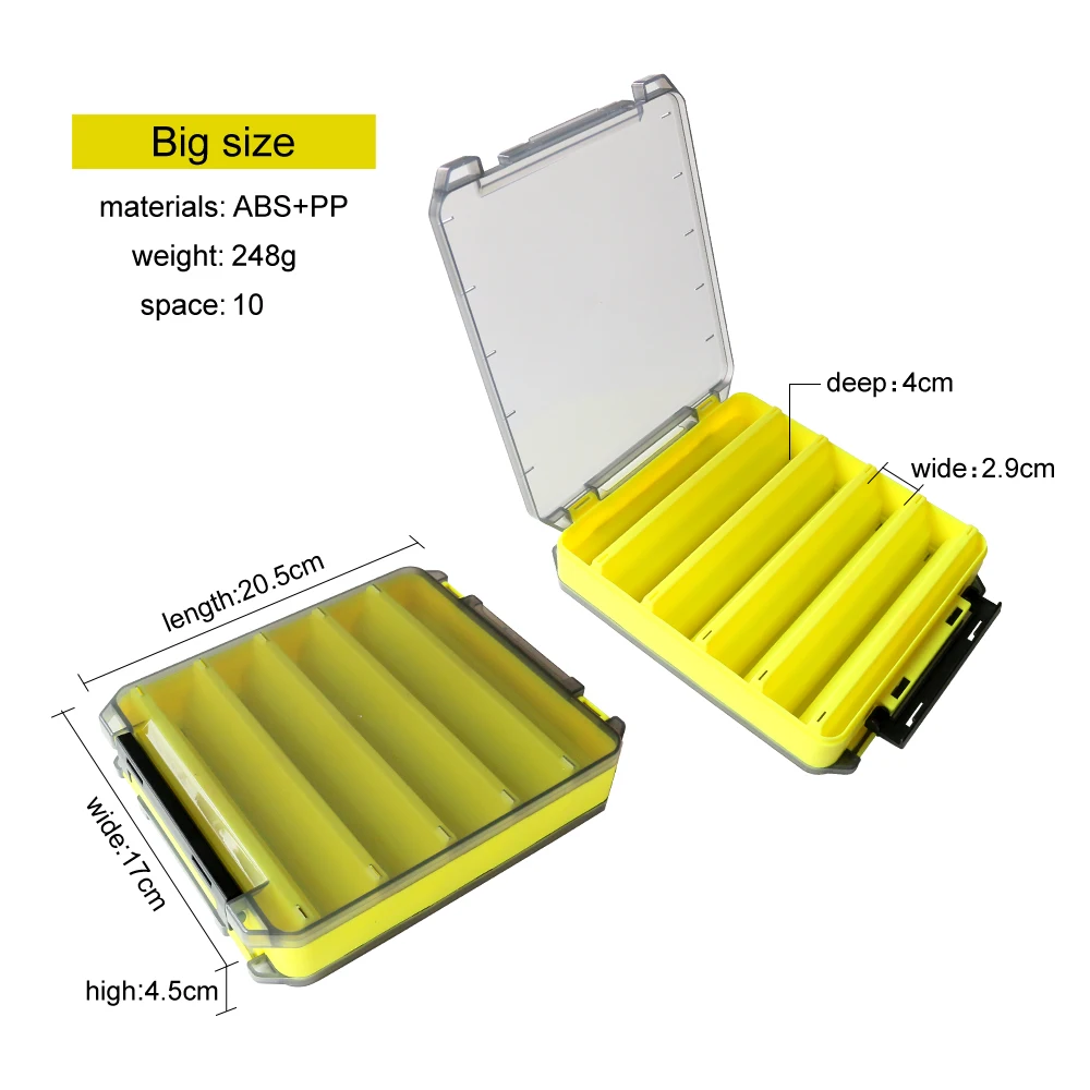 ILURE Double Sided Plastic Fishing Lure Box Case Compartments Container  Baits Gear Accessories Fishing Tool Organizer Boxes - AliExpress