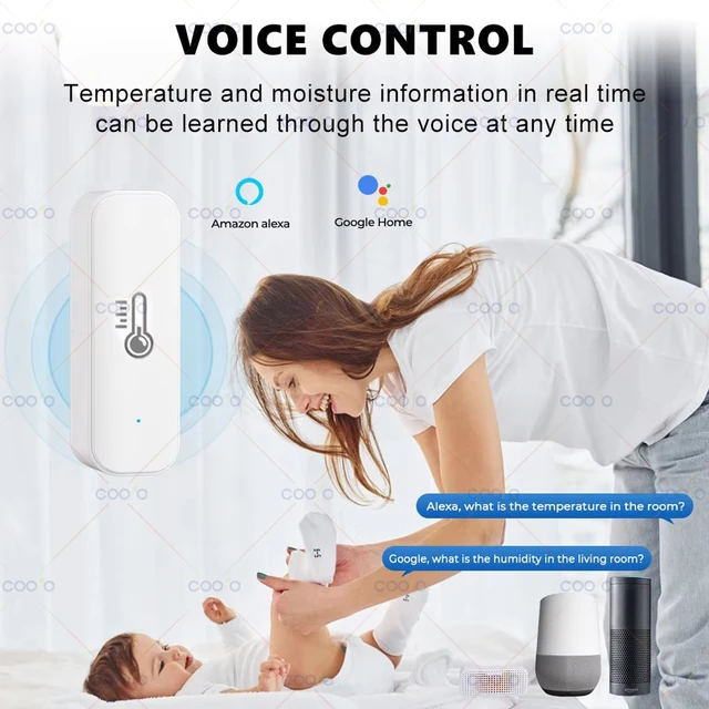 ZigBee Smart Temperature And Humidity Sensor eWeLink App Remote Monitor For Smart Home Work With Alexa Google Yandex Alice Z2M 5