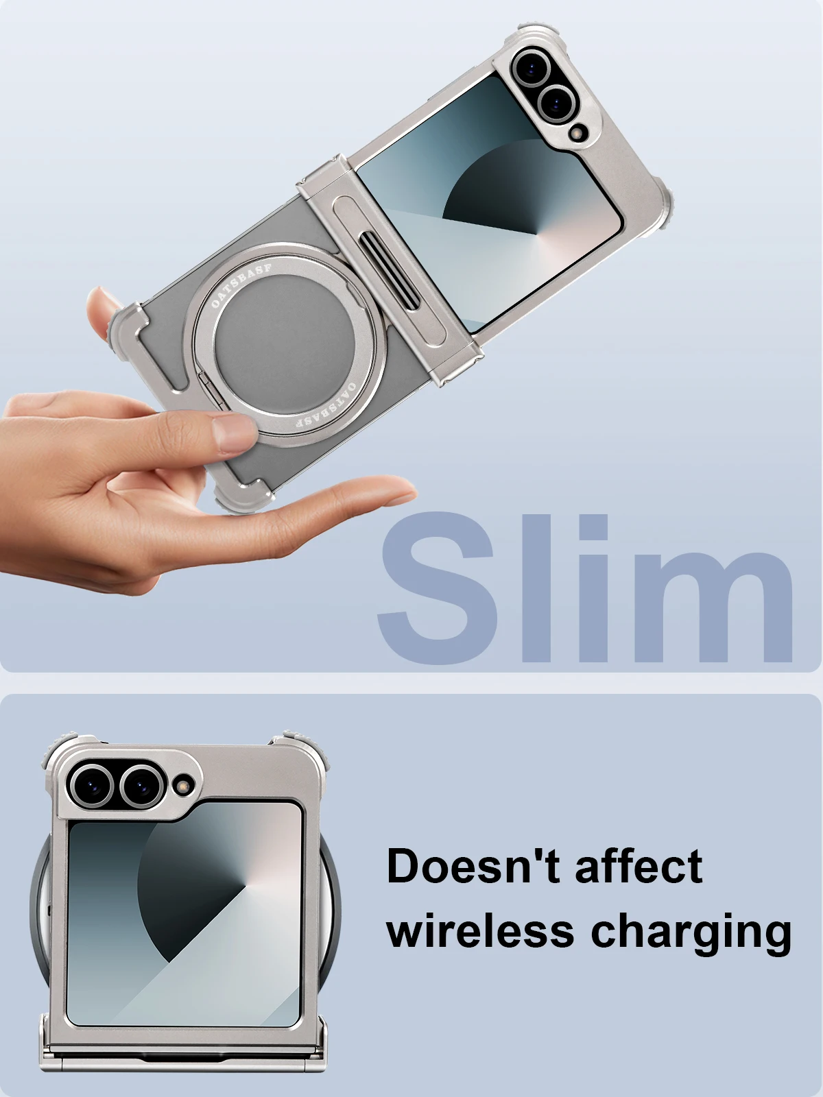Oatsbasf 360° Rotatable Stand Magnetic Shockproof Phone Case