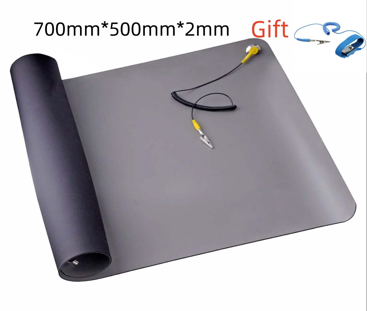 Anti-Static Mat ESD Pad Antistatic Blanket Ground Wire ESD Wrist 700*500*2.0mm For Mobile Computer PCB Repaired