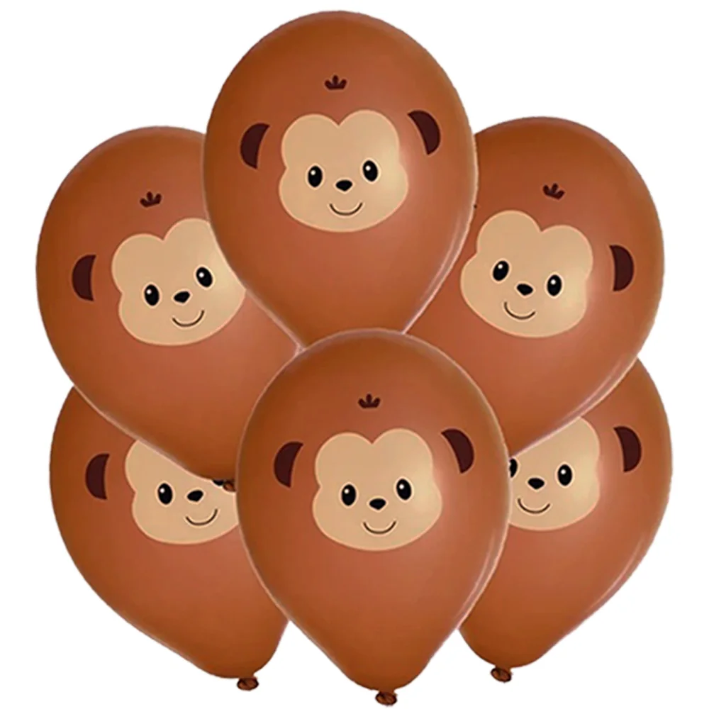 

Monkey Balloons 12 Inch Monkey Shaped Balloons for Jungle Safari Themed Kids Birthday Party Decorations Supplies