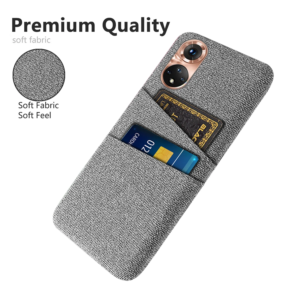 Premium Fabric Dual Card Phone Case Cover