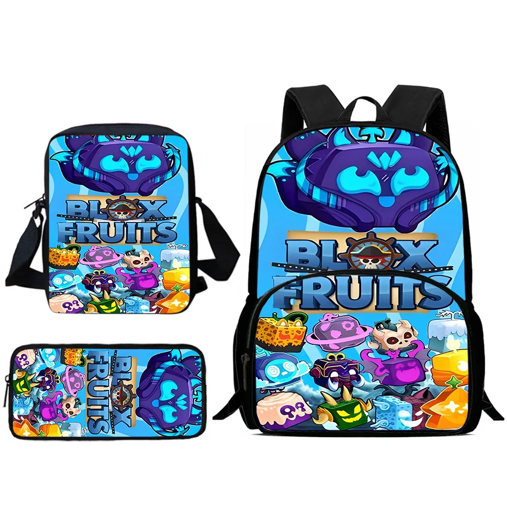 Child Backpacks B-Bloxs Fruit Pupils Shoulder Bag Pencil Case Pupil Large Capacity School Bags for Boys Girls Best Gift 1