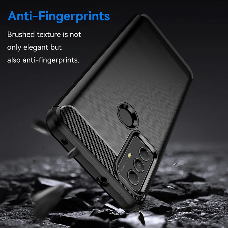 Premium Armor Carbon Fiber Shockproof Silicone Phone Case