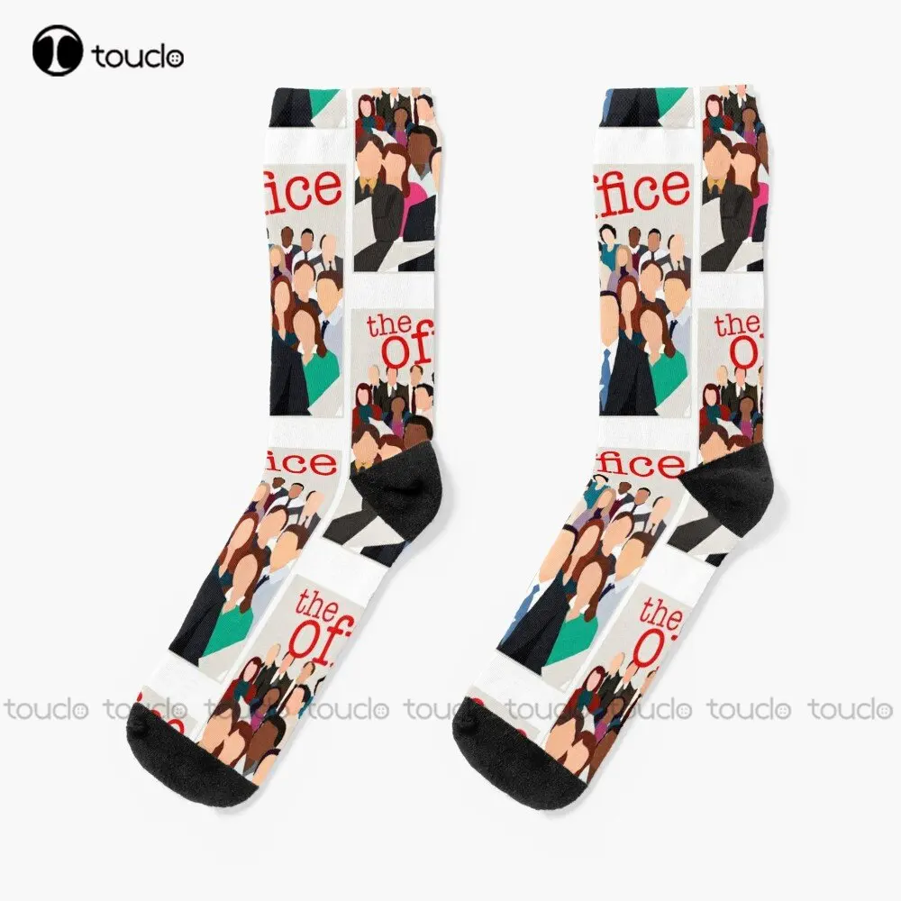 

The Office Characters Socks White High Socks Personalized Custom Unisex Adult Teen Youth Socks Custom Gift 360° Digital Print